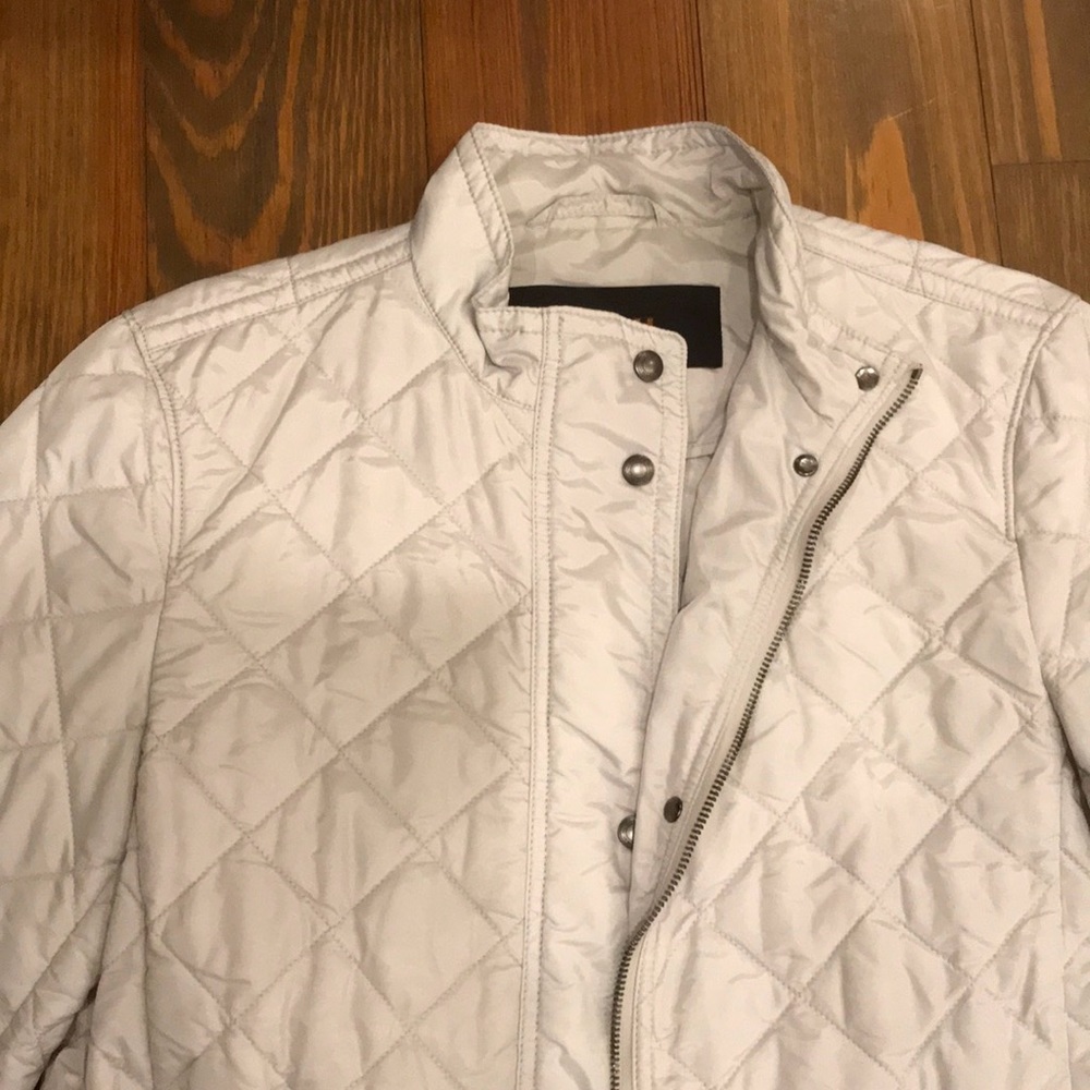 Coach quilted dove gray colored coat M